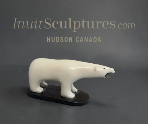 VINTAGE Rare 3” Ivory Walking Bear by M. Tiulana *Say AAHH*