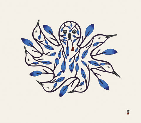 2025 PRINT Dorset Collection by QAVAVAU MANUMIE *Camouflaged Birds*