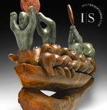 23" BENCHMARK Sedna with Spirit Passengers Boat by Abraham A Ruben *High Hopes* CURATOR'S CHOICE