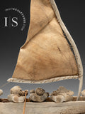 24" Masterpiece Whale Bone Umiak (Boat) by Bob Kussy & Goota Ashoona *AHOY!*