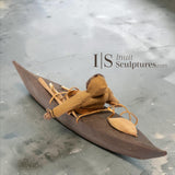VINTAGE 22" Kayak and Hunter by Samwillie Niviaxie RCA