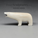 VINTAGE Rare 5" Ivory Walking Bear by M. Tiulana *Open Wide*