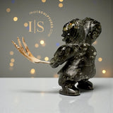 VINTAGE 12" Hunter and Child by Wayne Puqiqnak Gjoa Haven *Hunting Caribou*