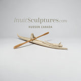 VINTAGE 10" Hunter with Dog in Kayak by Jacob Irkok *Up The Creek With A Paddle*