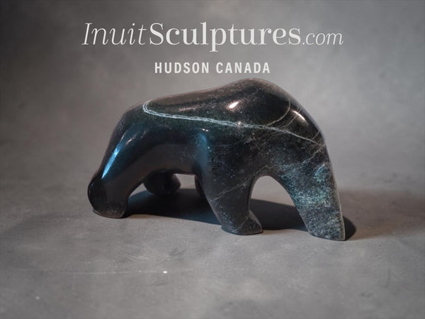 6” Walking Bear by Tony Oqutaq *Keep Your Head Down*