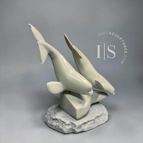 8" Beluga Whales by Killiktee Killiktee