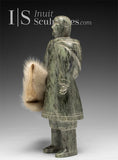 VINTAGE 10" Woman with Fur Blanket by Imaruituq Taqtu **Brrr, It's Cold Outside*