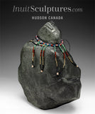 VINTAGE 10" Inuk Woman with Bead Necklace by Mary Tutsiutok *Gloria*