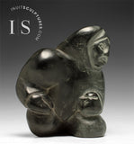 VINTAGE 6" Eskimo by Paul Toolooktook *Lost in Thought*