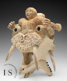 10" Bowhead Whalebone, Baleen and Ivory Collage by Jamesie Alivaktuk *Tusk! Tusk!* CURATOR'S CHOICE