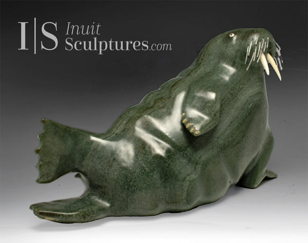 11" SIGNATURE Walrus by  Jimmy Iqaluq
