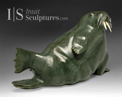 11" SIGNATURE Walrus by  Jimmy Iqaluq