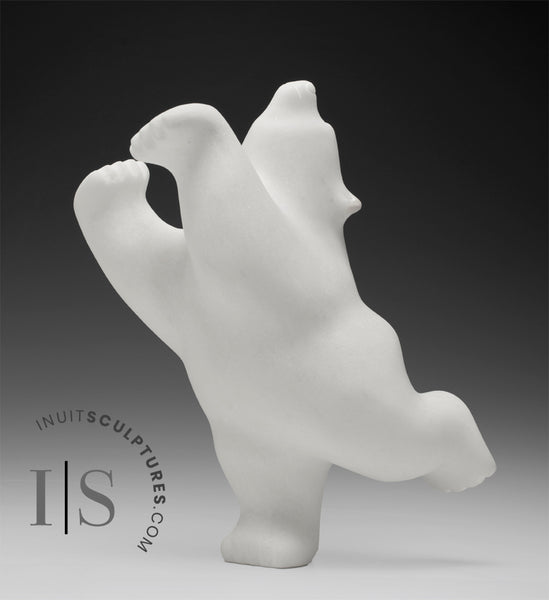 9" Limited Edition Dancing Bear by Johnny Manning *Harbour* (Italian Marble)