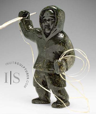 9" Hunter  With Harpoon by Napachie Ashoona *Working 24/7*
