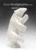 14" SIGNATURE Rare White Marble Dancing Bear by Nuna Parr *Vanilla Pudding*