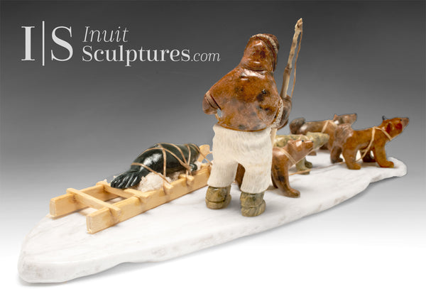 14" SIGNATURE Dog Sled by Peter K. *Leader of the Pack*