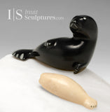 9" Seal and Pup by Archie Kattuk *Sealed With A Kiss*