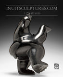 15" Stunning Black Two Way Dancing Bear by Ottokie Samayualie