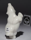 5" White Dancing Bear by Markoosie Papigatook