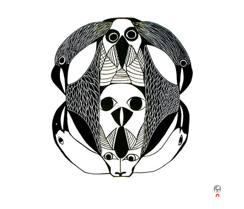 1995 RAVEN'S DOMAIN by Mayoreak Ashoona