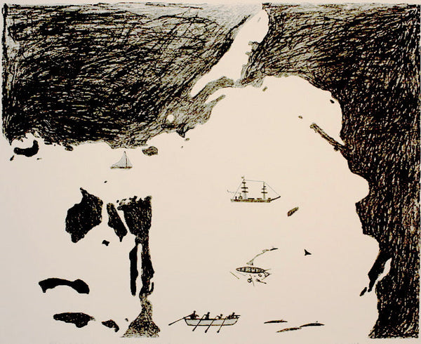 1993 WHALERS IN AMADJUAK HARBOUR by Simeonie Kopapik