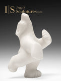 6" White Dancing Bear by Adamie Mathewsie *Snowball*