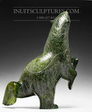 18" Running Green Dancing Bear by Ashevak Adla