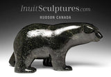 18" SIGNATURE Walking Bear by Ashevak Adla *Midnight Walk* CURATOR'S CHOICE