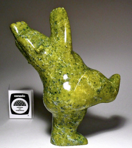 6.5" Apple Green Dancing Bear by Moe Petooloosie