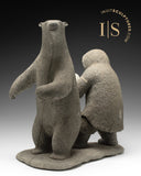 13" Drum Dancer and Bear by Lazarus Malliki *Dance Partners*