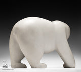 Masterpiece 330 lbs Black Walking Bear by Joe Jaw Ashoona