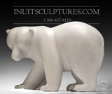 Masterpiece 330 lbs Black Walking Bear by Joe Jaw Ashoona