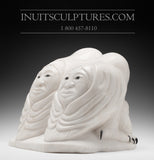 16" Owl Family by Famous Manasie Akpaliapik