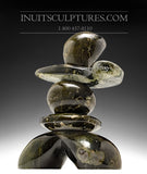 9" Dark Inukshuk by Paul Bruneau