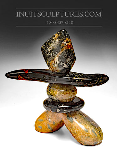 9" Masterful Inukshuk by Paul Bruneau