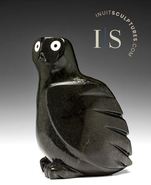 7" SIGNATURE Sitting Owl by Sam Qiatsuk *Solo Flight*