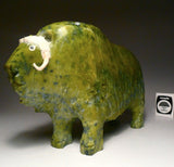 9.5" Apple Green Muskox by Joamie Aipeelee