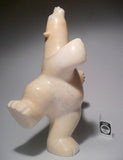 14" White Dancing Bear by Johnny Manning