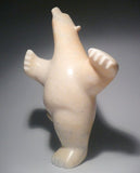 14" White Dancing Bear by Johnny Manning