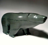 12" Walking Bear with Claws & Inlay Eyes by Jimmy Iqaluq